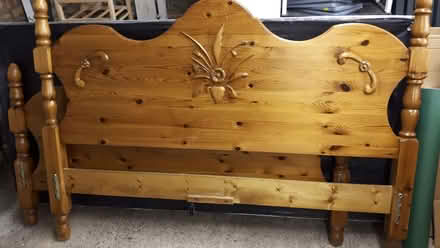 Photo of free King size pine bed head and foot (Liff DD2) #3