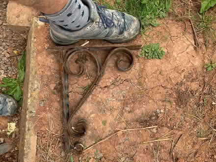 Photo of free Metal flower basket hanging bracket (Barnard's Green WR14) #1