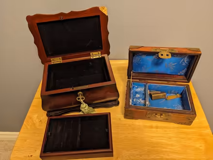 Photo of free 2 wooden jewelry boxes (Don Mills and Steeles) #1