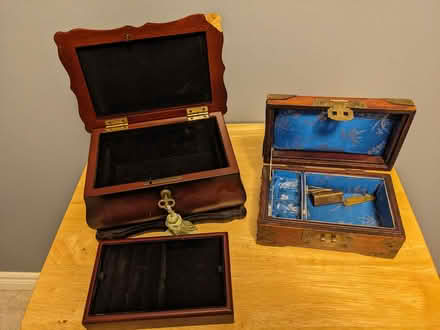 Photo of free 2 wooden jewelry boxes (Don Mills and Steeles) #1
