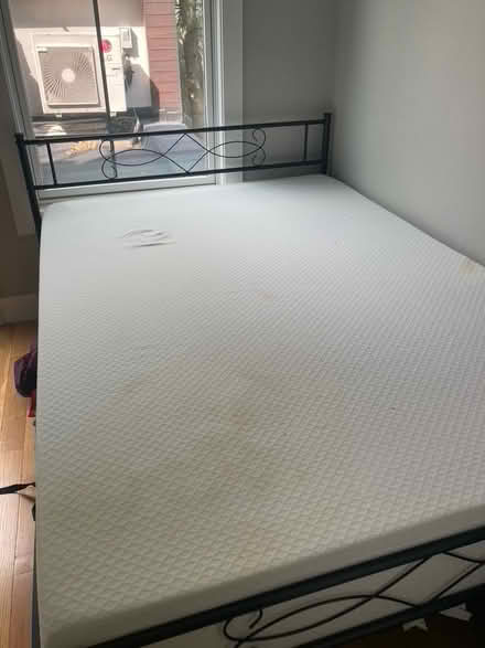 Photo of free black bed frame and mattress (Gowanus) #1