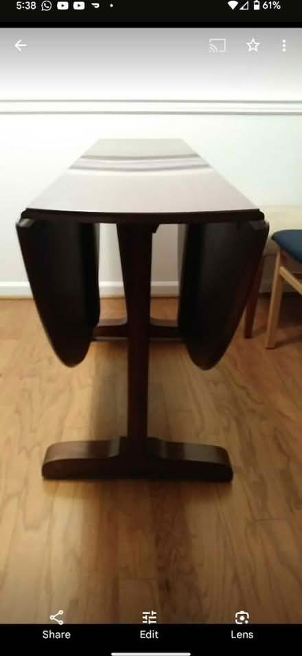 Photo of free Folding round wood dining table (Brightwood NW DC) #1