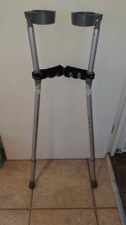 Photo of free Pair of crutches with silicon soft grips (North Chailey BN8) #1