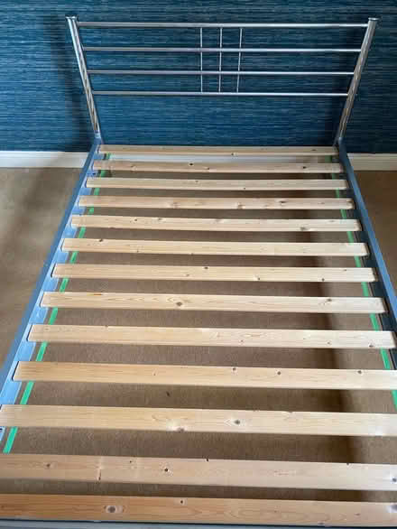Photo of free Chrome double bed frame (PE3 Bretton) #2