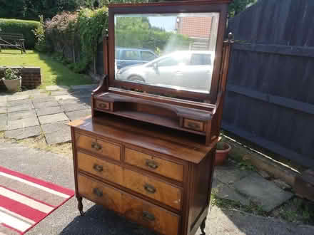 Photo of free Wooden dressing table with mirror (Sutton-in-Ashfield, NG17 1JN) #3