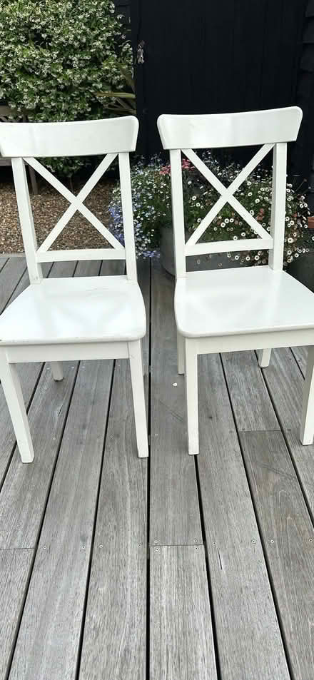 Photo of free 2 solid wood ikea chairs (Top Amersham HP6) #1