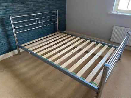 Photo of free Chrome double bed frame (PE3 Bretton) #3