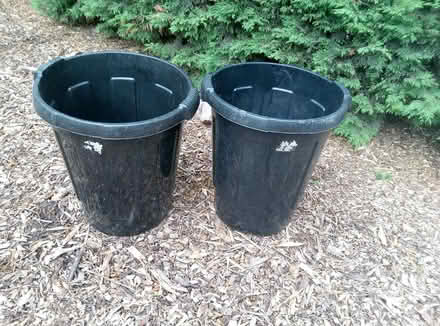 Photo of free Two old style plastic dustbins (Queenhill WR8) #1