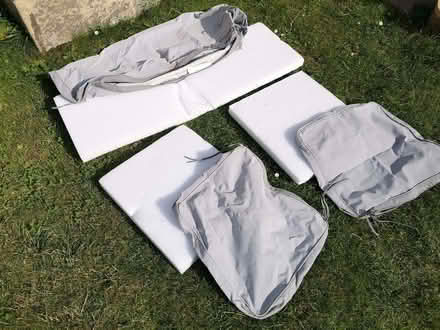 Photo of free Garden bench and seat cushions and covers (Joppa EH15) #1