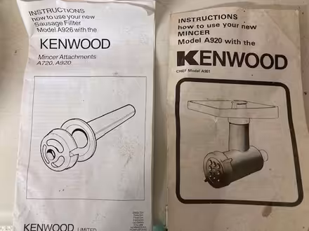Photo of free Kenwood Mincer attachment (Thornbury EX22) #1