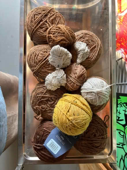 Photo of free 800g naturally dyed Jaeger Shetland Aran yarn (Harley Shute TN38) #4