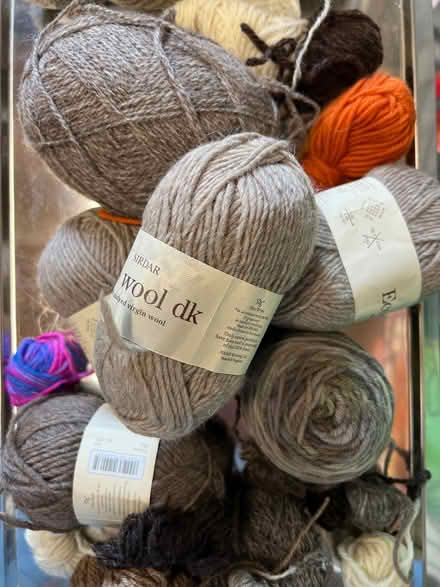 Photo of free Bag of pure wool yarns - mostly greys (Harley Shute TN38) #1