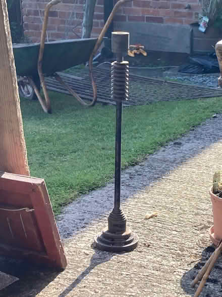 Photo of free Steel candlestick made from reclaimed materials (Meifod SY21) #1