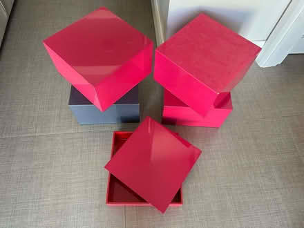 Photo of free Habitat Lacquered Wooden Storage Boxes x 5 (Congleton CW12) #2