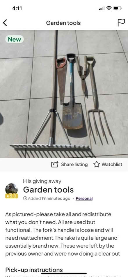 Photo of free Garden tools (Kenton HA3) #1