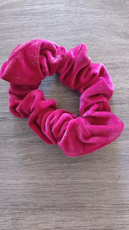 Photo of free Magenta velvet scrunchie (St Albans Jersey Farm AL4) #1