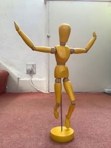 Photo of free Yellow wooden artist's mannequin (Hitchin, SG5) #1