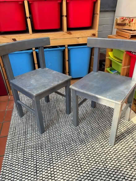 Photo of free Ikea Sork solid wood kids chairs (Bexleyheath) #1