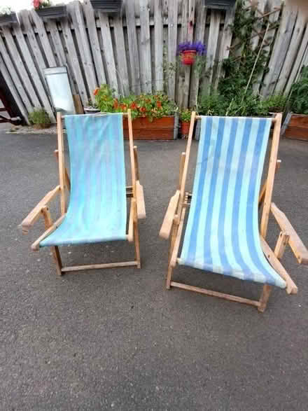 Photo of free Two vintage deckchairs in need of some TLC. (Felinfach LD3) #1