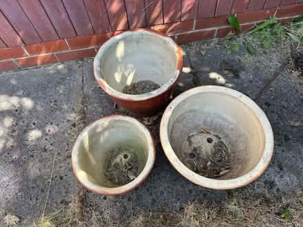 Photo of free 3 x Glazed Plant Pots (Congleton CW12) #2
