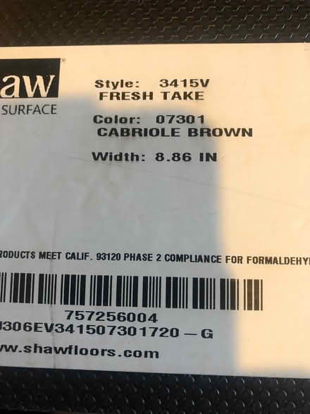 Photo of free Vinyl Flooring Pieces-New (Near Pico-Robertson area) #2