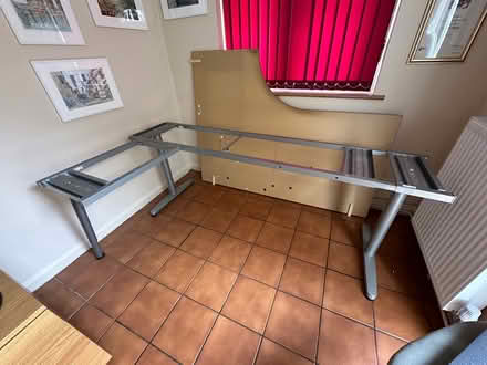 Photo of free Ikea oak desk with metal frame (Horsham North RH12) #2