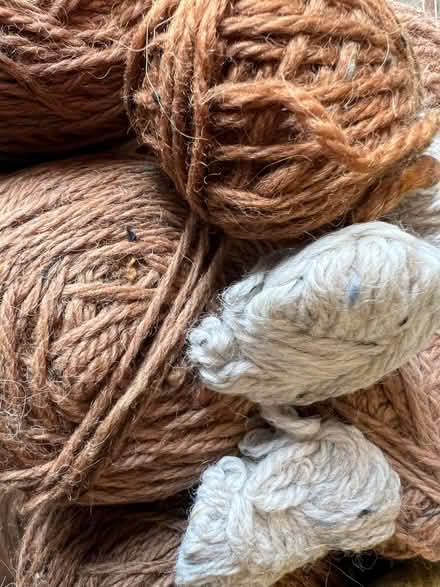 Photo of free 800g naturally dyed Jaeger Shetland Aran yarn (Harley Shute TN38) #3