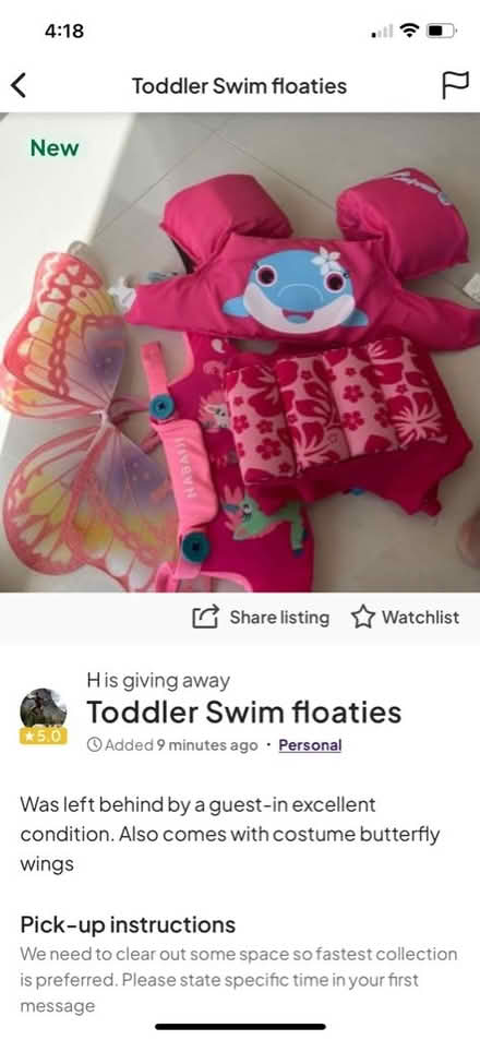 Photo of free Toddler swim floaties (Kenton HA3) #1