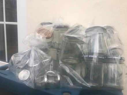 Photo of free Bag of 20 clean lidded jam jars (Orpington BR6) #1