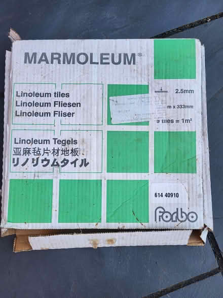 Photo of free Marmoleum Vinyl Floor tiles x8 (333mm x 333mm) (Edlesborough LU6) #3