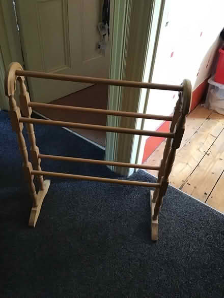 Photo of free Wooden towel rail freestanding (Wallington SM6) #1