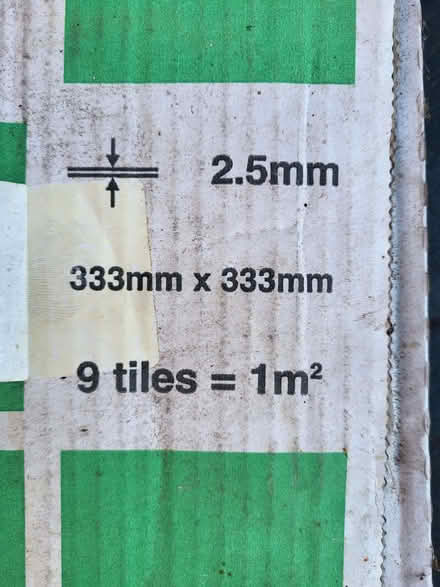 Photo of free Marmoleum Vinyl Floor tiles x8 (333mm x 333mm) (Edlesborough LU6) #2