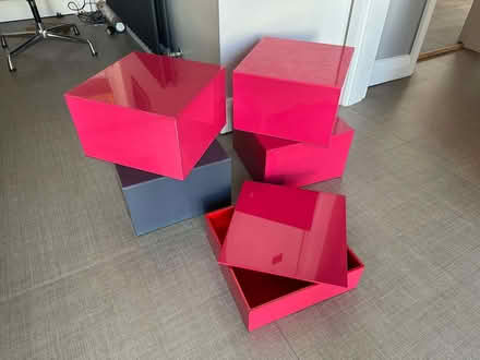 Photo of free Habitat Lacquered Wooden Storage Boxes x 5 (Congleton CW12) #1