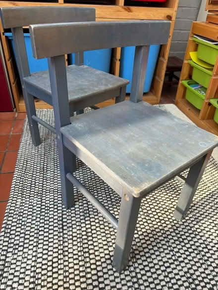 Photo of free Ikea Sork solid wood kids chairs (Bexleyheath) #3
