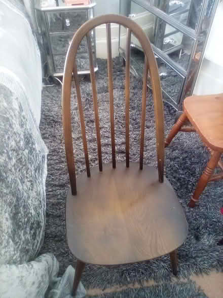 Photo of free 4 Ercol dark wood dining chairs (Eastbourne BN21) #1