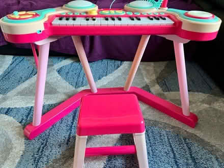 Photo of free Kids Piano with microphone and stool (River Thames TW18) #4