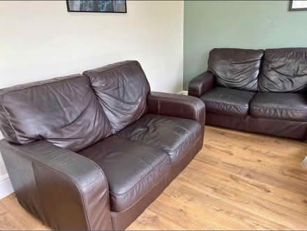 Photo of free 2x2 seat leather sofa (S5 8NP) #1