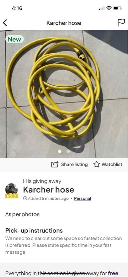 Photo of free Karcher hose (Kenton HA3) #1