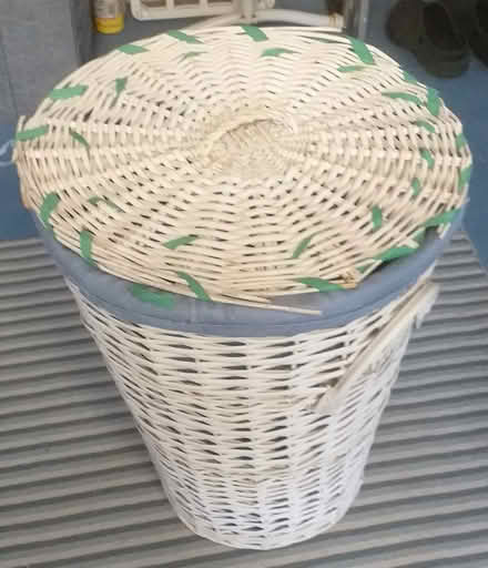 Photo of free Wicker washing basket (Robinswood Hill, Gloucester) #1