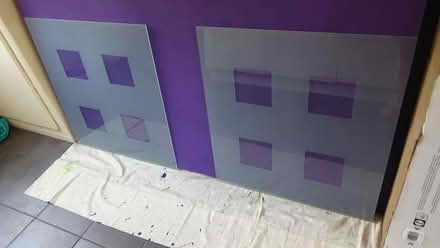 Photo of free 2 Frosted glass panels 31" x 33.5" (S8 Lowedges) #1