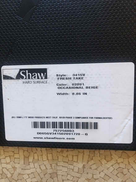 Photo of free Vinyl Flooring Pieces-New (Near Pico-Robertson area) #3