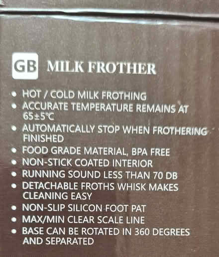 Photo of free Milk frother (Vale LA1) #4