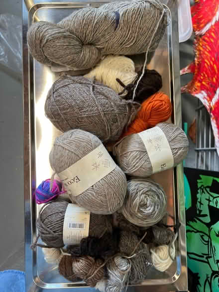 Photo of free Bag of pure wool yarns - mostly greys (Harley Shute TN38) #3