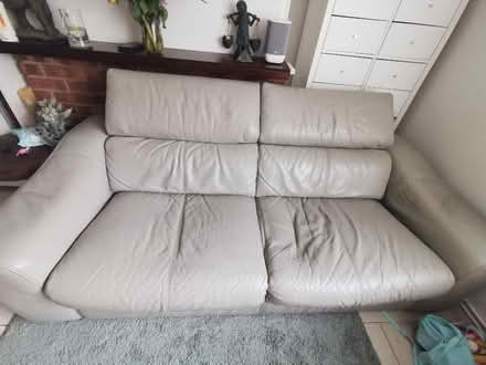 Photo of free 3 Person Leather Sofa (EN7 Goffs oak) #2