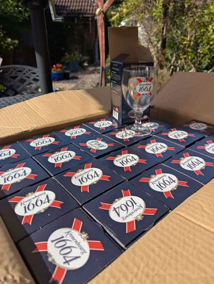 Photo of free 23 half pint Kronenbourg glasses (Lightwater GU18) #1