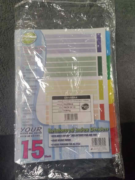 Photo of free File dividers (North Ilford, IG1) #1