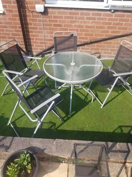 Photo of free Garden table and chairs (Dukinfield) #1