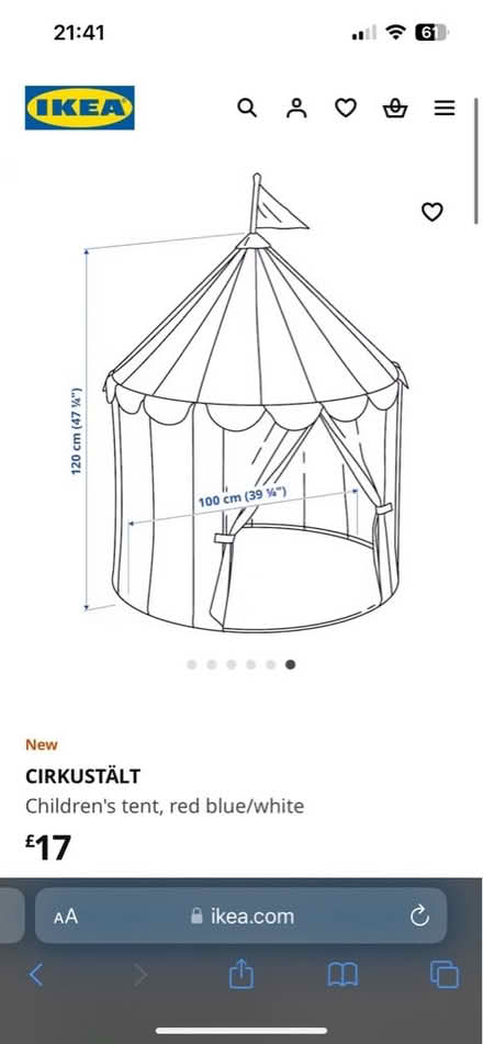 Photo of free IKEA kids tent (Attenborough NG9) #3