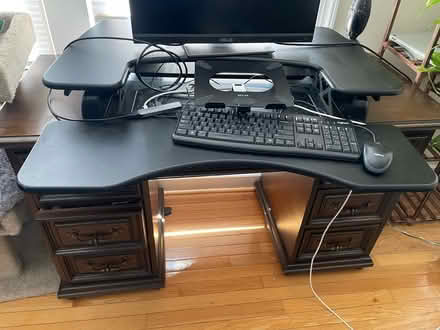 Photo of free Desk + VariDesk (for standing desk) (Columbia Heights) #1