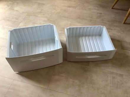 Photo of free white plastic drawers from an old freezer (Penrith CA10) #1